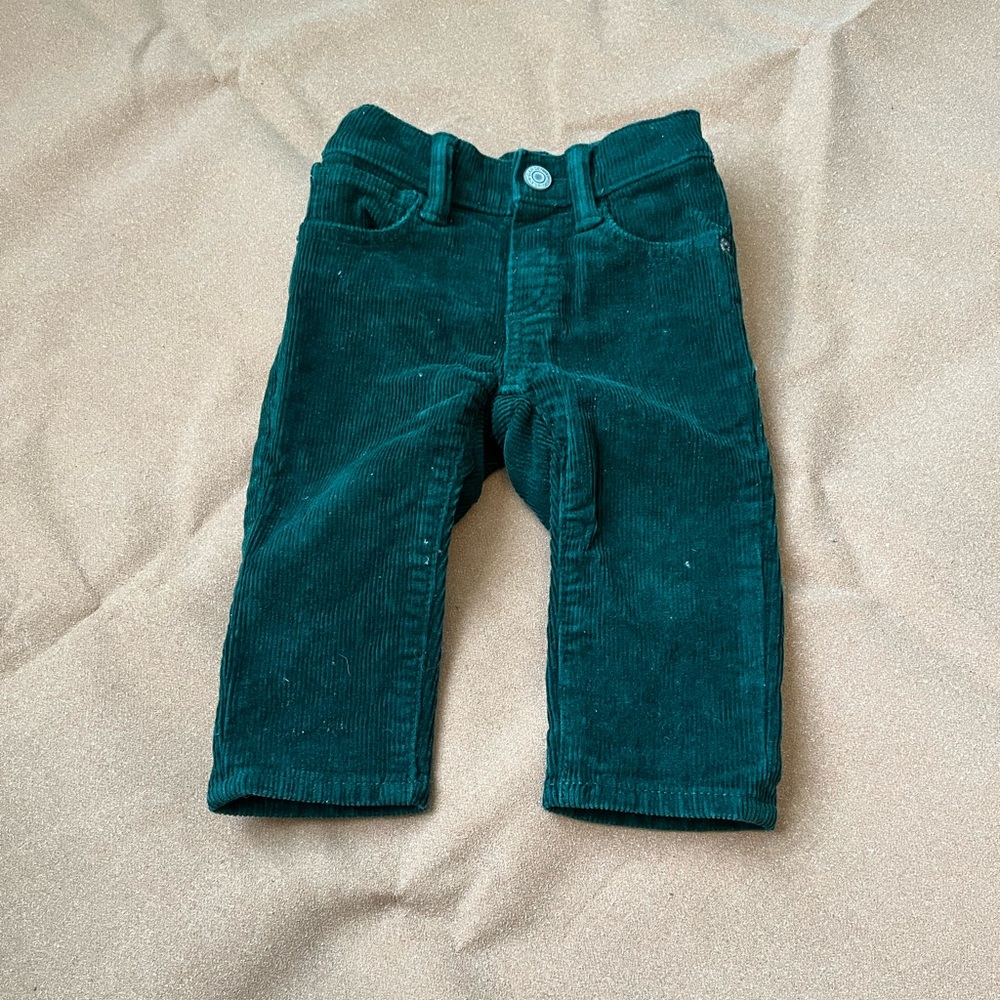 Toddler evergreen corduroy pants